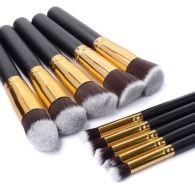 Fashion 10pcs Makeup Brushes Set For Foundation -Black