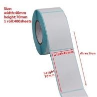 40x70mm-400pcs/Roll Self-adhesive Thermal Labels Supermarket Price Blank Bare Label Direct Print Waterproof Printing Paper