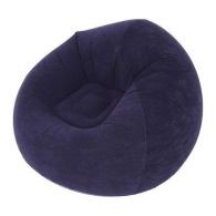 Large Inflatable Sofa Chair Bean Bag Flocking PVC Garden Lounge Beanbag Outdoor Furniture Camping Backpacking Bags(A)