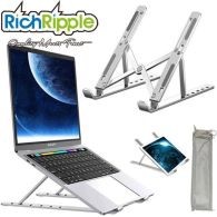 RichRipple Aluminum Alloy Portable Laptop Stand Adjustable Height Foldable Computer Stand