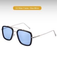 Fashion Iron Man Sunglasses Men Retro Designer Sun Glasses