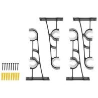 Double Curtain Rod Holders Set, Tap Right Into Window Frame
