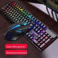 Wired Gaming Keyboard And Mouse Combo Mechanical Feeling RGB