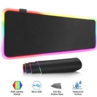 RGB LED Large Extended Computer Keyboard Gaming Mouse Pads 800x300x3mm - Black